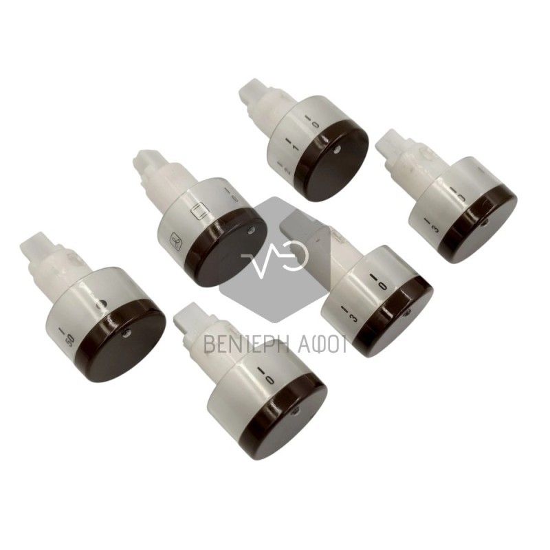 Kitchen buttons POP Elco set (6 pieces) brown color.