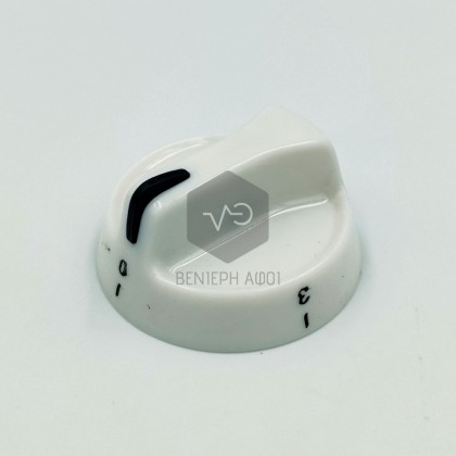 Air-heated kitchen button of 4 options with short axis white color.