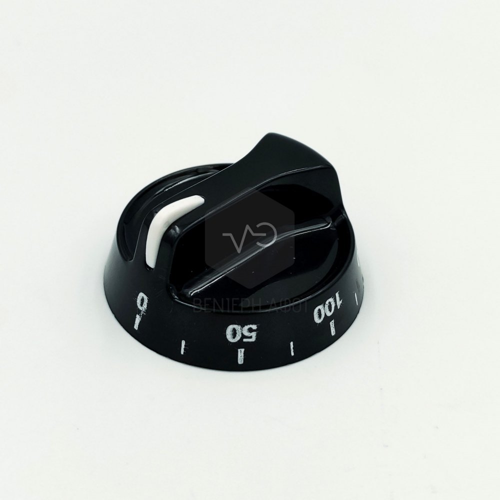 Air-heated kitchen temperature button with long axis black color.