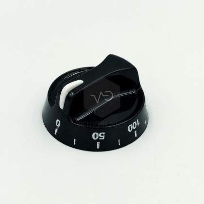 Air-heated kitchen temperature button with long axis black color.