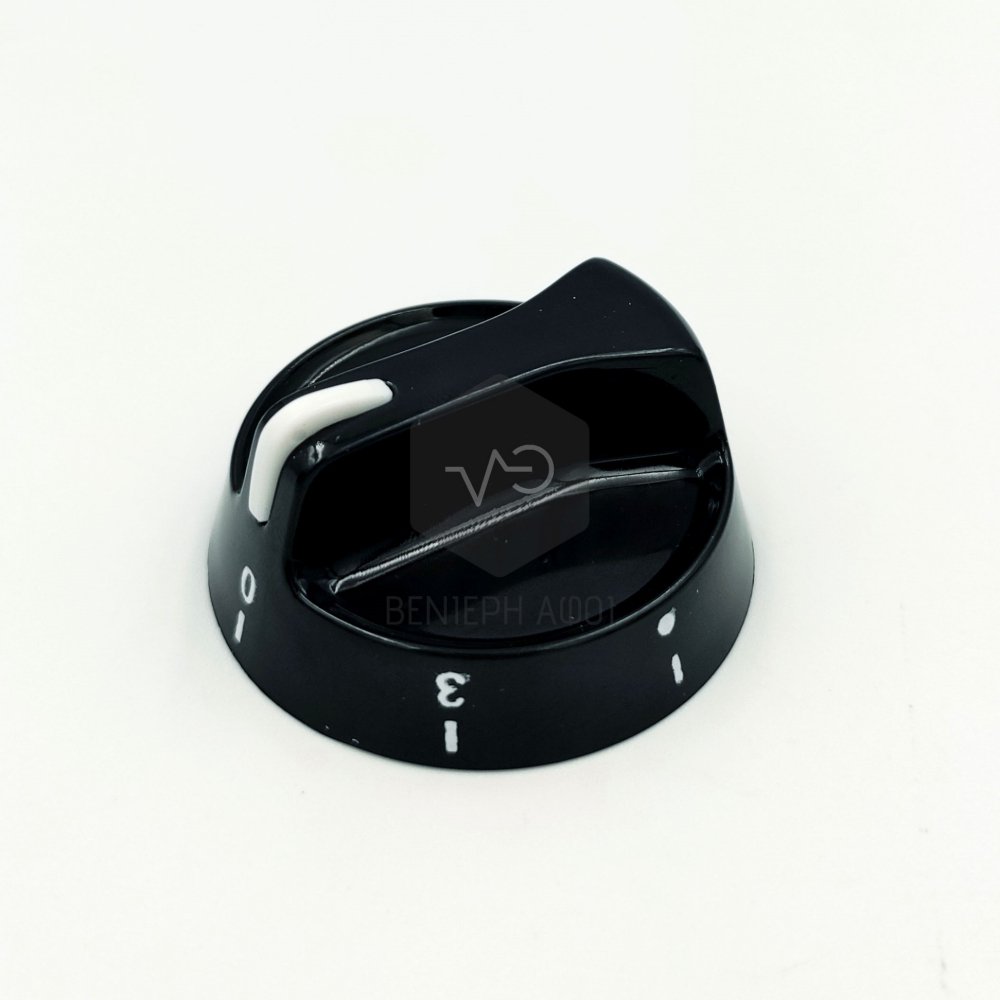 7 position button for air-heated kitchen with long axis black color. 