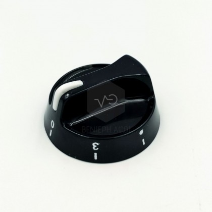 7 position button for air-heated kitchen with long axis black color. 