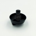 Air-heated kitchen button for quick cooker with long axis black color.