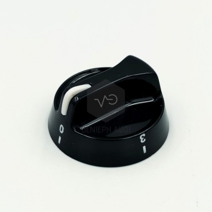 Air-heated kitchen button of 4 options with long axis black color.