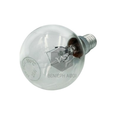 Oven lamp 25W spherical.