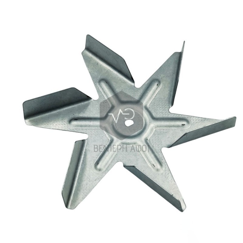 Winged fan motor for air-heated oven general use.