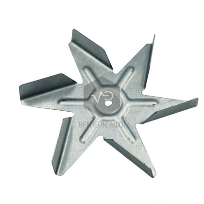 Winged fan motor for air-heated oven general use.