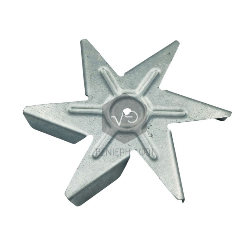 Winged fan motor for air-heated oven general use.