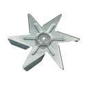 Winged fan motor for air-heated oven general use.