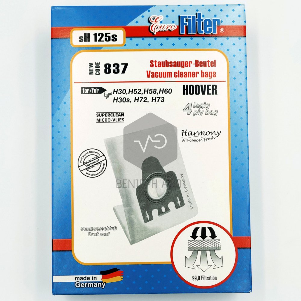Vacuum cleaner bag HOOVER sH125s.