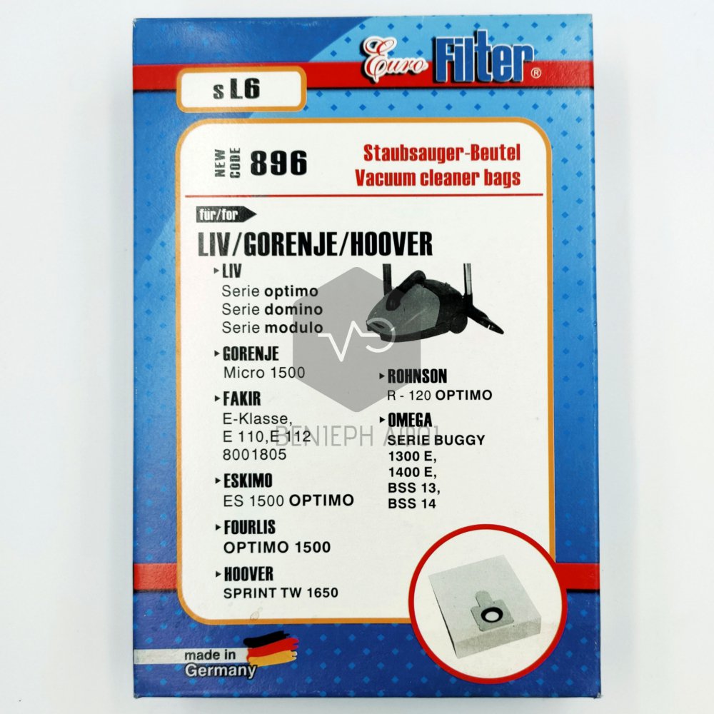 Vacuum cleaner bag LIV/ GORENJE/ HOOVER sL6.