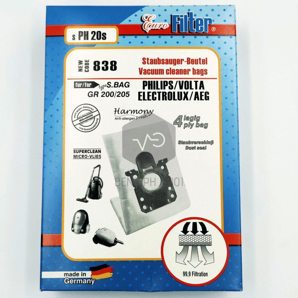 Vacuum cleaner bag PHILIPS/ AEG/ ELECTROLUX sPH20s SBAG.