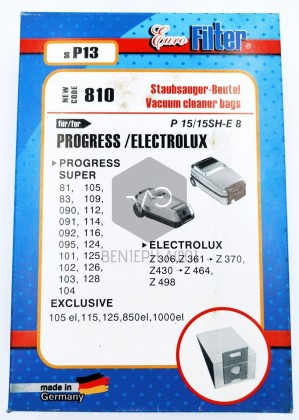 Vacuum cleaner bag PROGRESS/ ELECTROLUX sP13 P15/15SH E8.