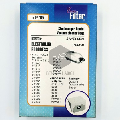 Vacuum cleaner bag PROGRESS/ ELECTROLUX sP15 Ε13/Ε14/Ε24 P40/P41.