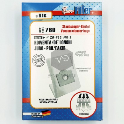 Vacuum cleaner bag ROWENTA/ DELONGHI/ JUROPRO/ HOOVER sR1s.
