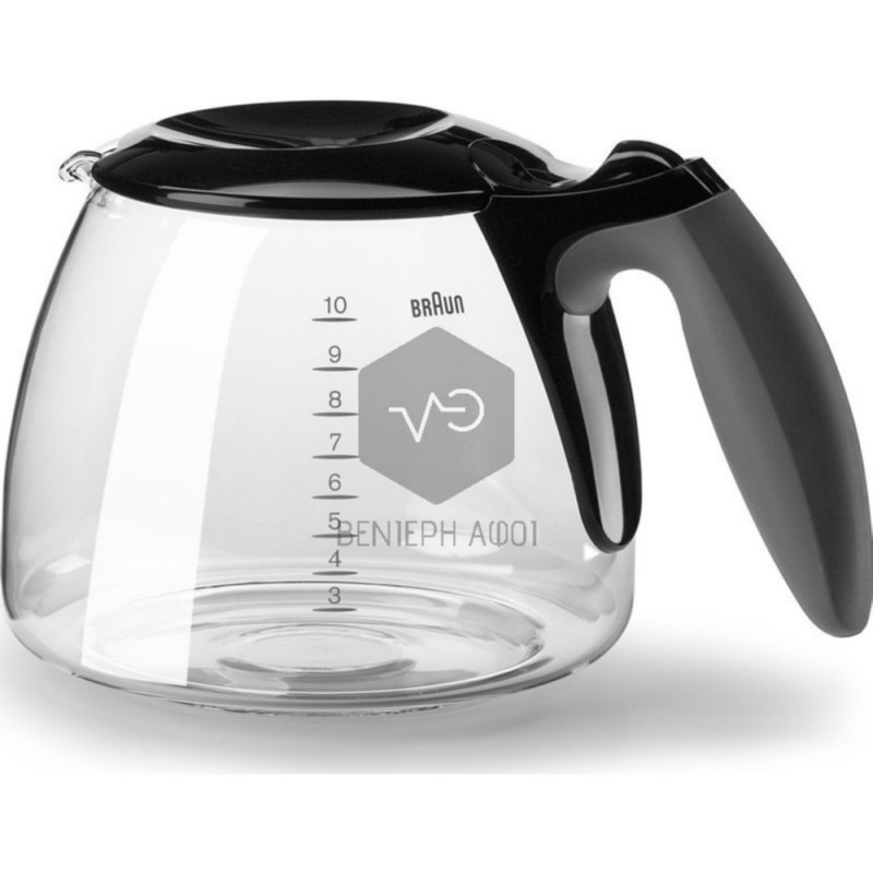 Coffee maker jug BRAUN KFK500 Original black/gray.