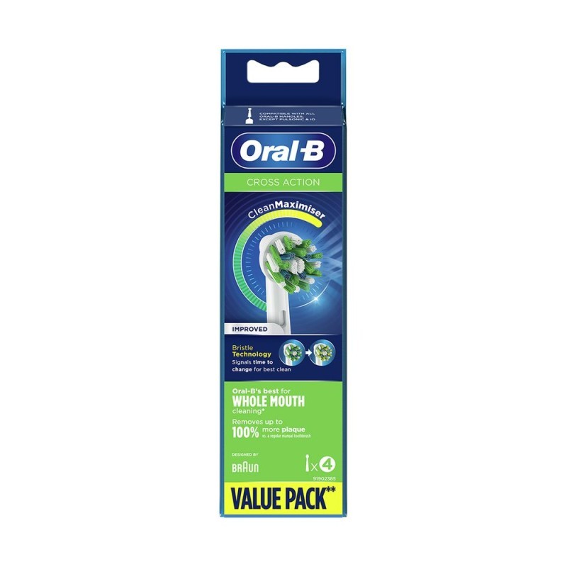 Oral-B Cross Action CleanMaximiser Replacement Heads for Electric Toothbrush 4pcs.